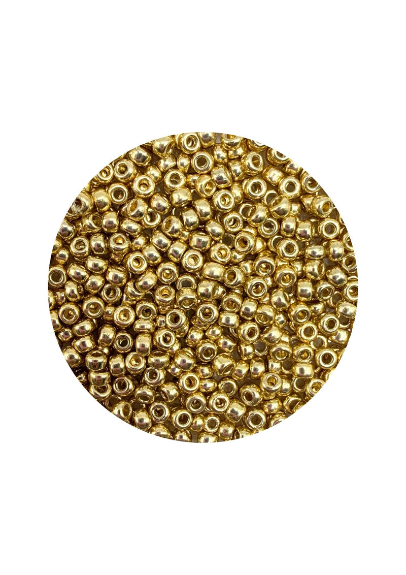 Miyuki rocailles 11/0 - duracoat galvanized pale gold 5101